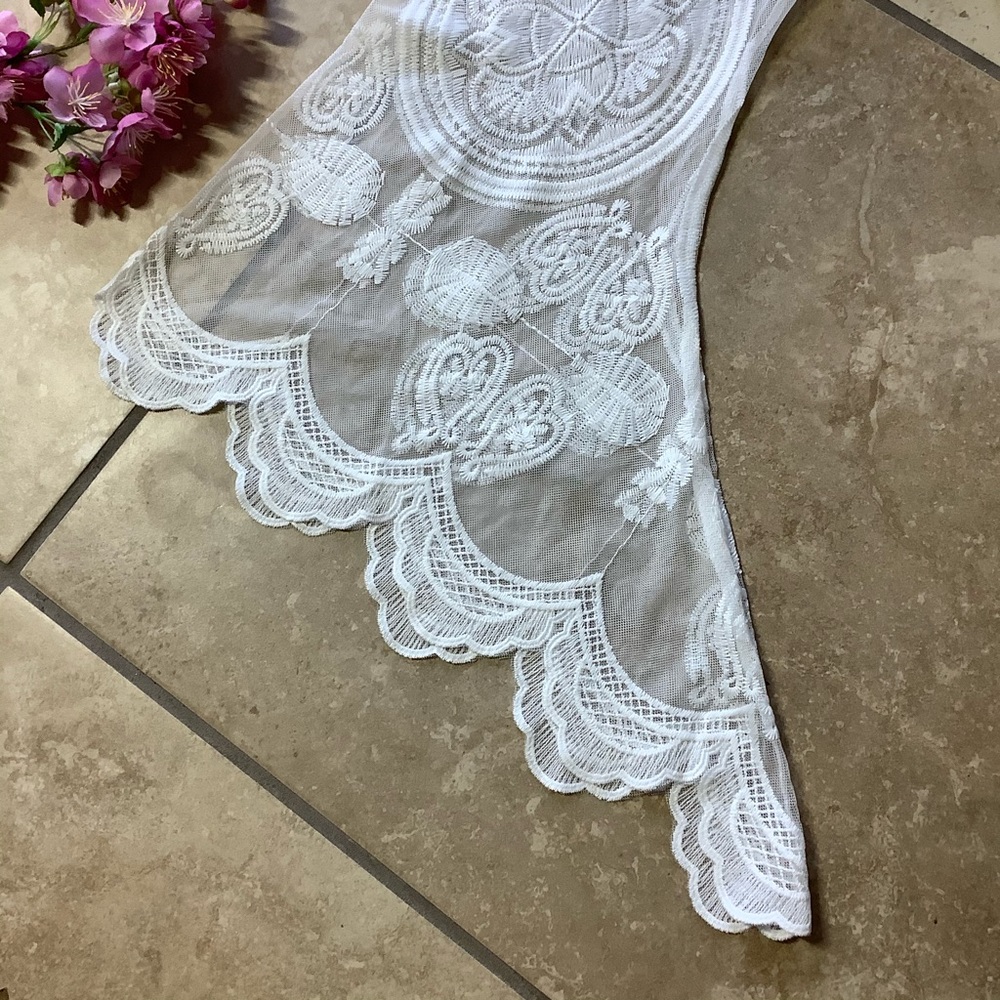 🎀 KIMONO ROBE CARDIGAN DUSTER LACE BOHO CHIC PURE WHITE BEACH SUMMER LONG MAXI - Picture 4 of 14